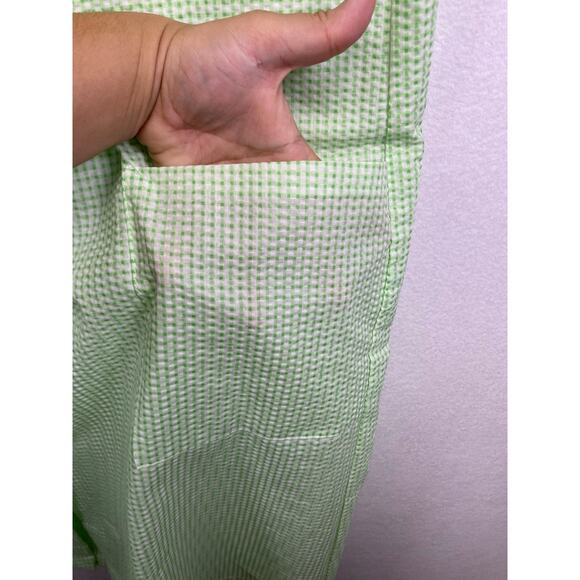 Dreamcrest Green Gingham Seersucker Duster Housecoat Robe with Embroidered  2X - Picture 6 of 7